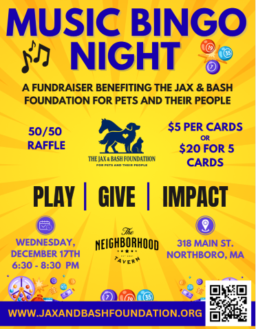 music bingo night fundraiser flyer